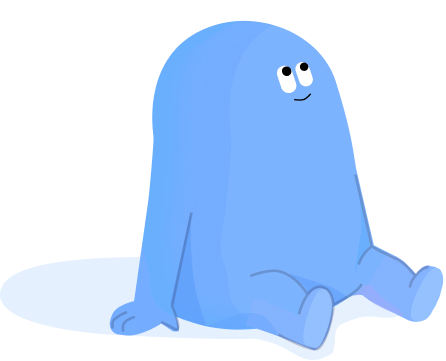 Otto sitting, looking up